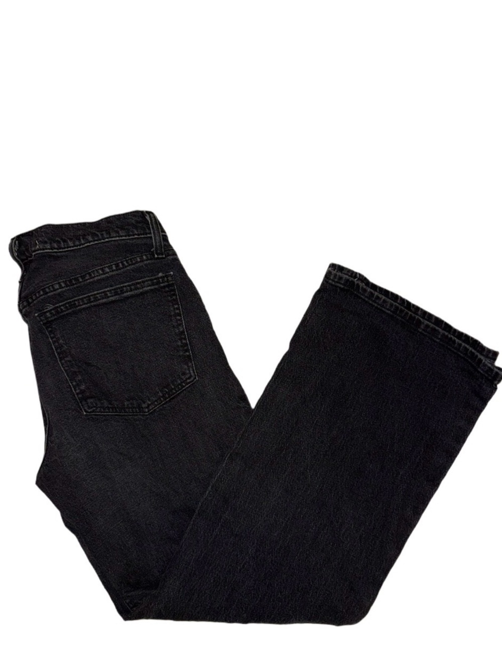 Hollister Flare Jeans Black Washed Denim W31 L30 Y2K Baggy Skater